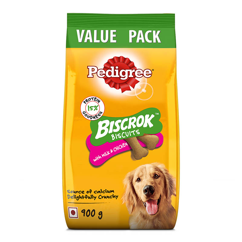 Pedigree Biscrok Biscuits Dog Treats Milk and Chicken Flavor 900g