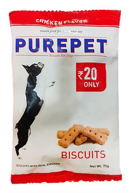 Purepet Biscuits Chicken Flavor for Dogs 75gm