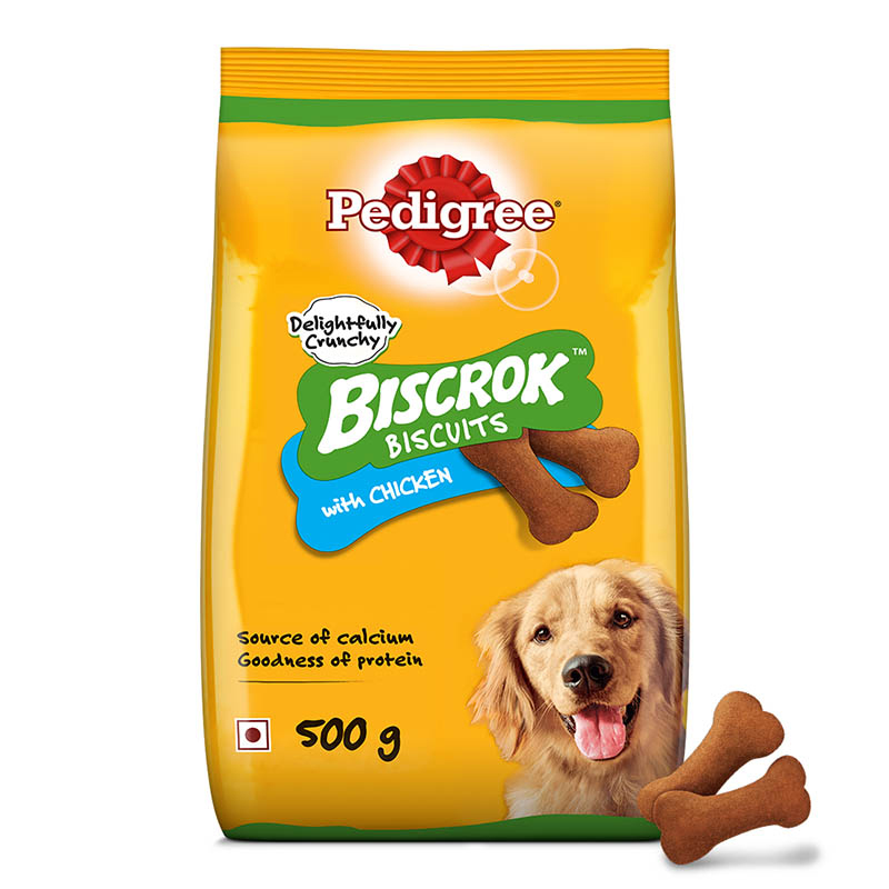Pedigree Biscrok Biscuits Dog Treats Chicken Flavor 500g 
