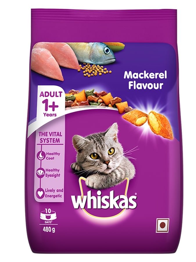 Whiskas Mackerel Adult 480g (1 Packet)