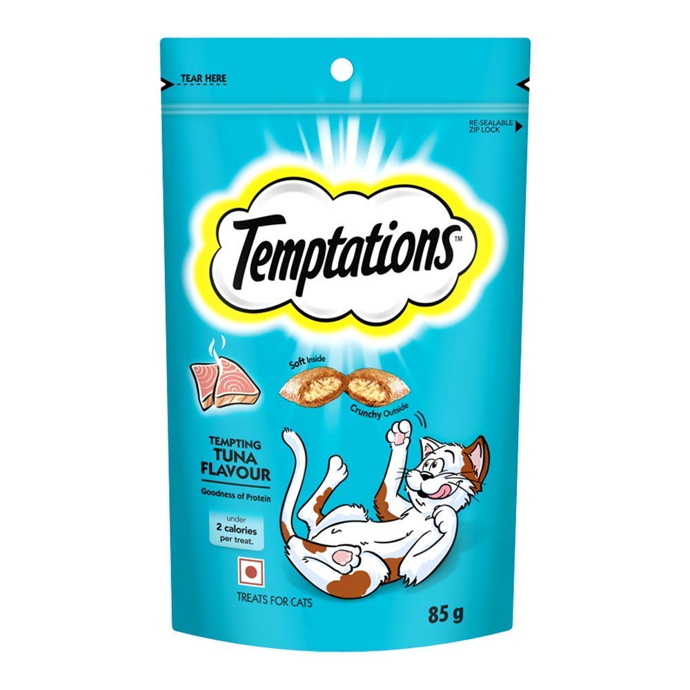Whiskas Temptations Cat Treats Tuna Flavor 85g ( 1 Packet)