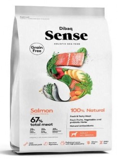 Dibaq Sense Grain Free Salmon Hypoallergenic 100% Natural Adult All Breeds Dog Food 2kg