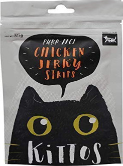 Kittos Cat Treats Chicken Jerky Strips 35 gm
