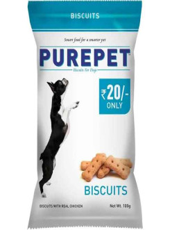 Purepet Biscuits Milk Flavour for Dogs 75gm
